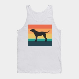 Labrador Retriever Dog Silhouette Vintage Sunset Tank Top